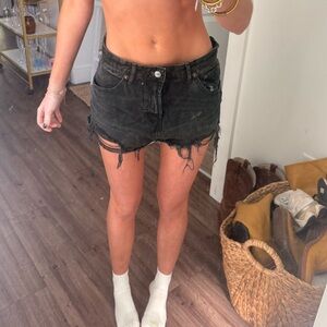Black Zara Jean shorts